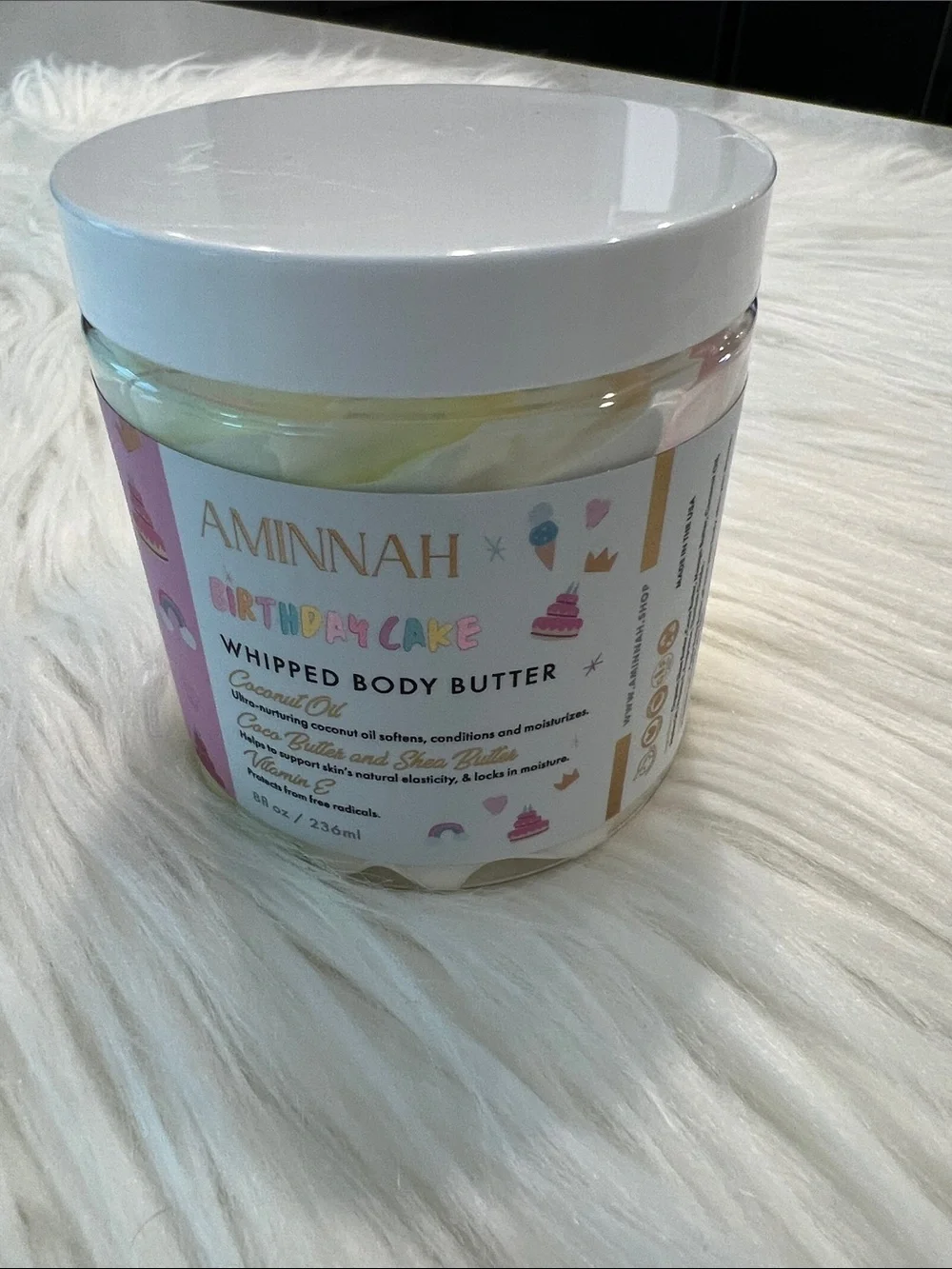 NWT aminnah birthday cake whipped body butter- retails $38.00 usd each